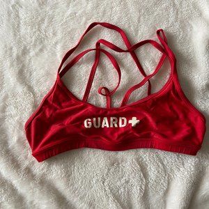 White Lifeguard Swim top